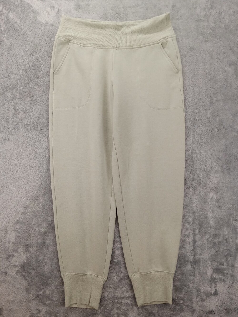 Athleta Women's Size Medium Green & Cream Sweatpants